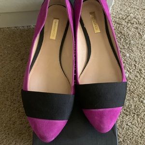 Flat heel Louise et Cie Zodiac Pink/Black sude -Lo-Essy style
